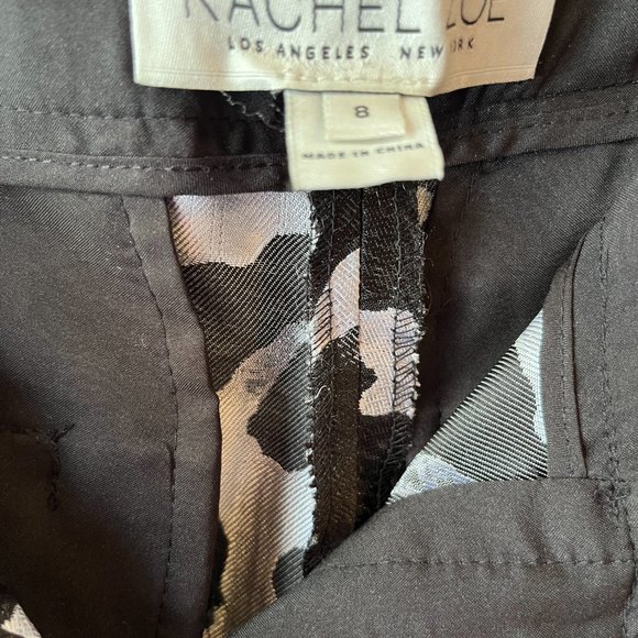 Rachel Zoe Women's Black and Silver Pants Animal Print Size 8 - Picture 5 of 7